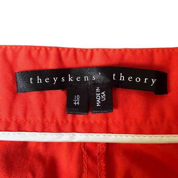 Theyskens’ Theory | Straight Leg Ankle Cropped Dress Slacks Red Orange Size 10 - Picture 5 of 9